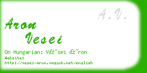 aron vesei business card